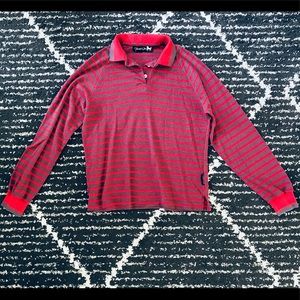 Soft vintage striped polo tee